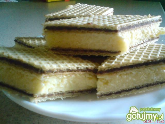 Wafle z masą kokosową Wafle z masą kokosową