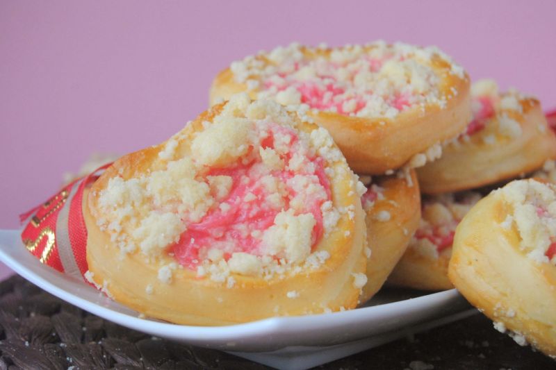 Walentynkowe drożdżówki