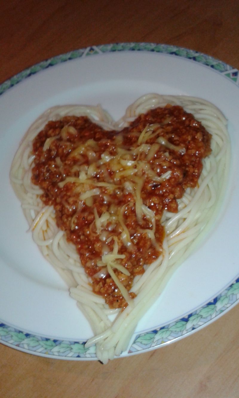 Walentynkowe spaghetti