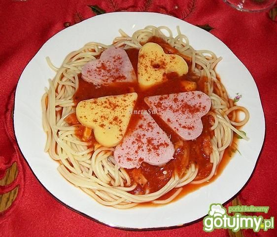 Walentynkowe spaghetti Walentynkowe spaghetti