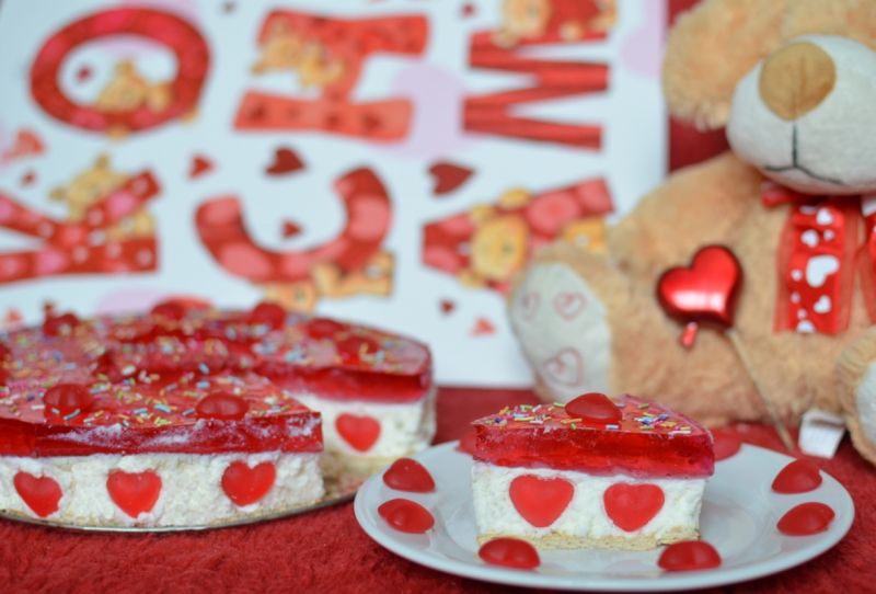 Walentynkowy sernik na zimno Walentynkowy sernik na zimno