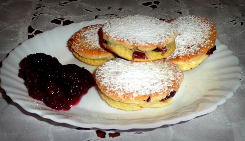 Walijskie placuszki z żurawiną
