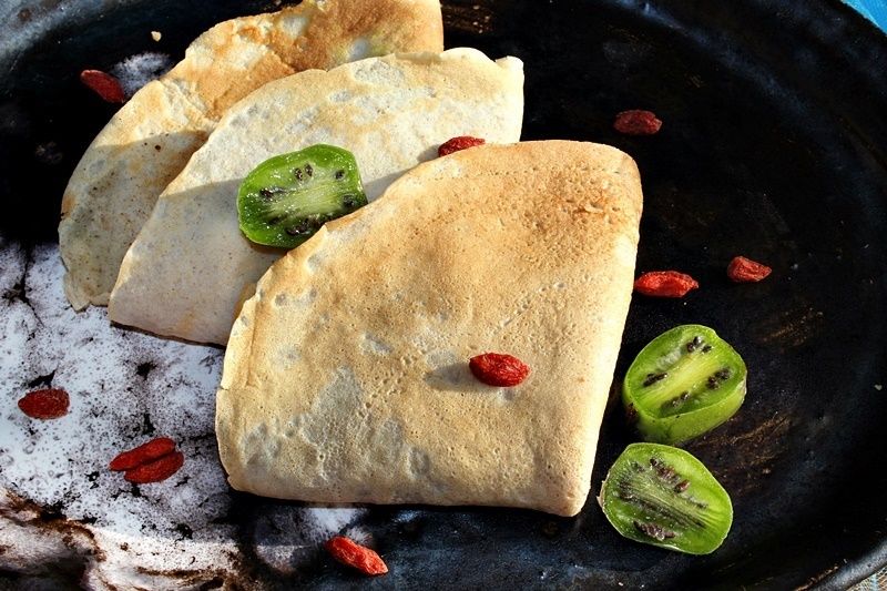 Waniliowe naleśniki na mące krupczatce 