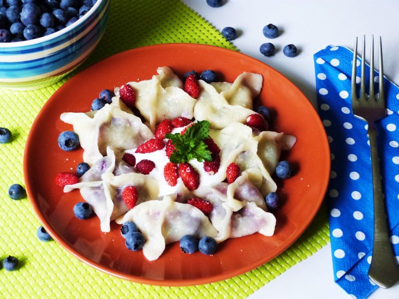 Waniliowe pakieciki z owocami