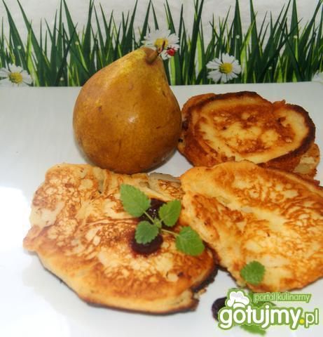 Waniliowe racuchy z  gruszkami Waniliowe racuchy z  gruszkami