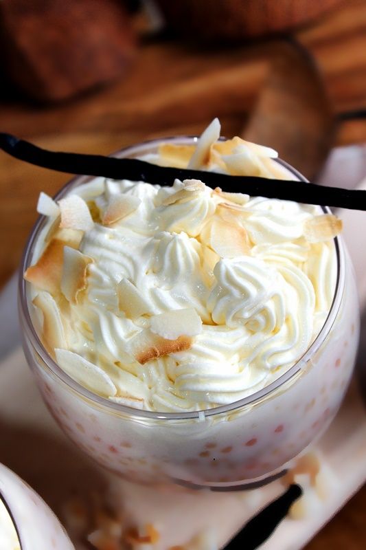 Waniliowo-kokosowy pudding z perełek tapioki Waniliowo-kokosowy pudding z perełek tapioki