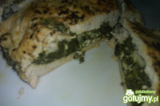 Wariacja drobiowa ze szpinakiem Wariacja drobiowa ze szpinakiem