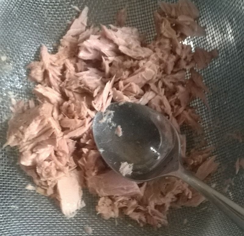 Warstwowa makaronowa sałatka z tuńczykiem