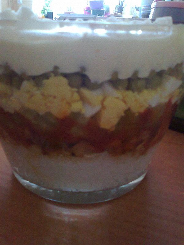 Warstwowa sałatka z ryżem