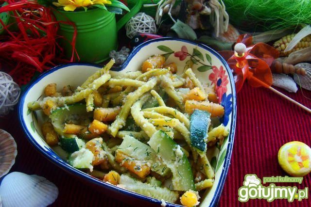 Warzywa na krótko z bułką tartą 