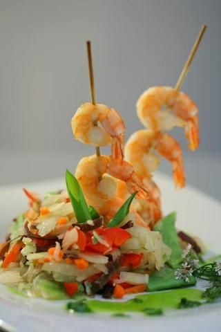 Warzywa na patelnię z krewetkami