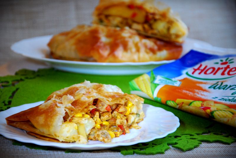 Warzywa w cieście filo