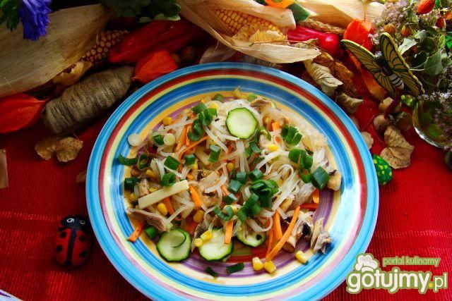Warzywa z kurczakiem z woka. Warzywa z kurczakiem z woka.