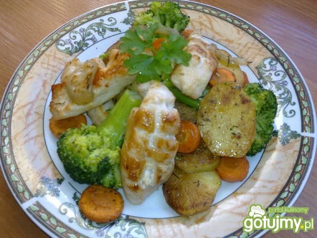 Warzywa z ziołami i kurczakiem Warzywa z ziołami i kurczakiem