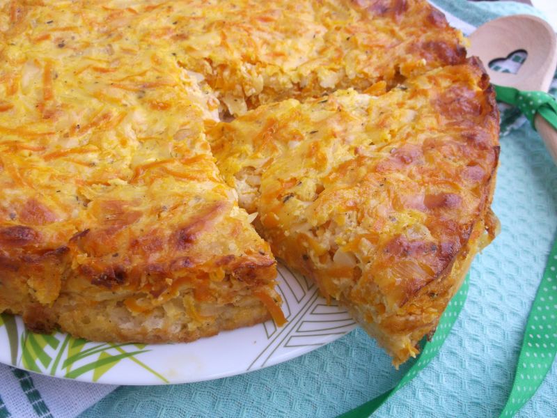Warzywa zapiekane na cieście drożdżowym Warzywa zapiekane na cieście drożdżowym