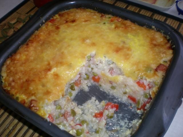 Warzywna zapiekanka z ryżem