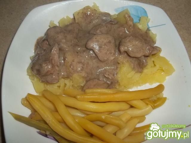 Wątróbka drobiowa podsmażana Wątróbka drobiowa podsmażana