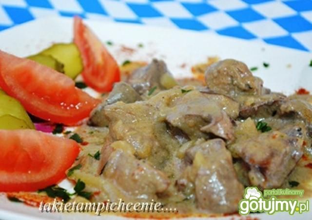 Wątróbka drobiowa w sosie z tymiankiem