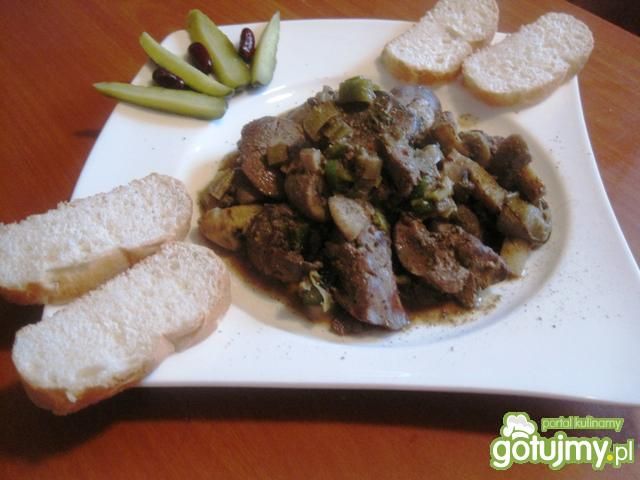 Wątróbka drobiowa z pieczarkami p.jola1 Wątróbka drobiowa z pieczarkami p.jola1