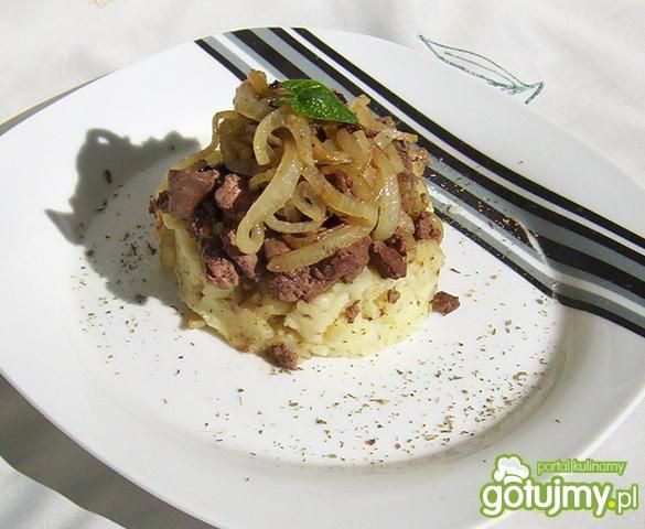 Wątróbka na puree ziemniaczanym....