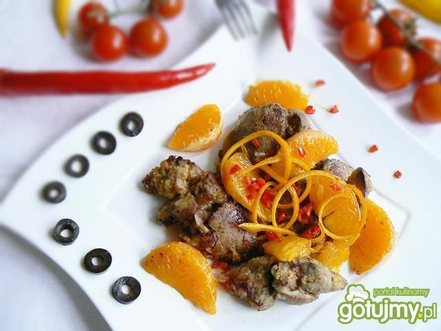 Wątróbka w pomarańczach z chili Wątróbka w pomarańczach z chili