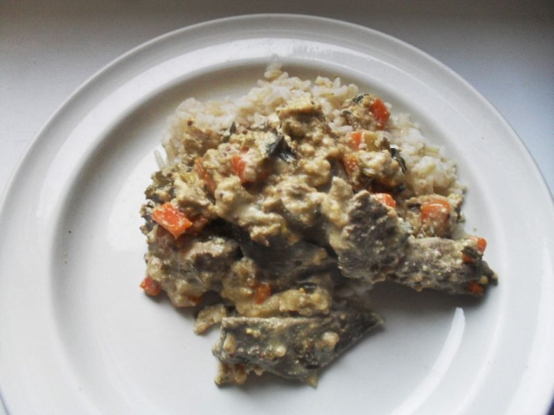 Wątróbka w sosie musztardowym