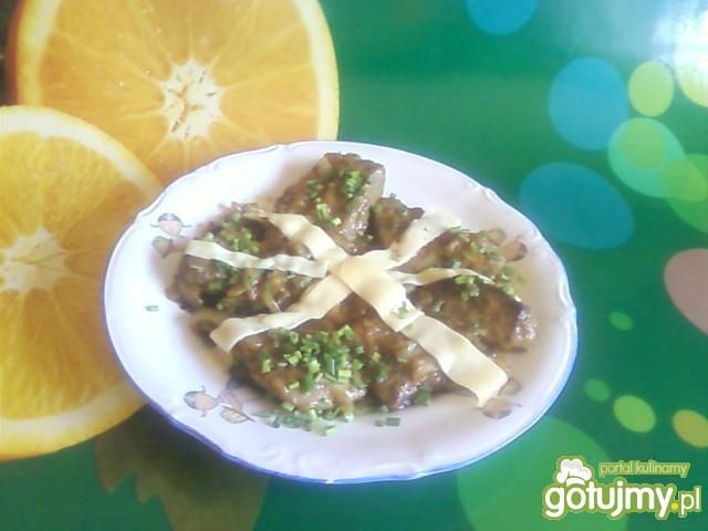 Wątróbka w sosie serowym.