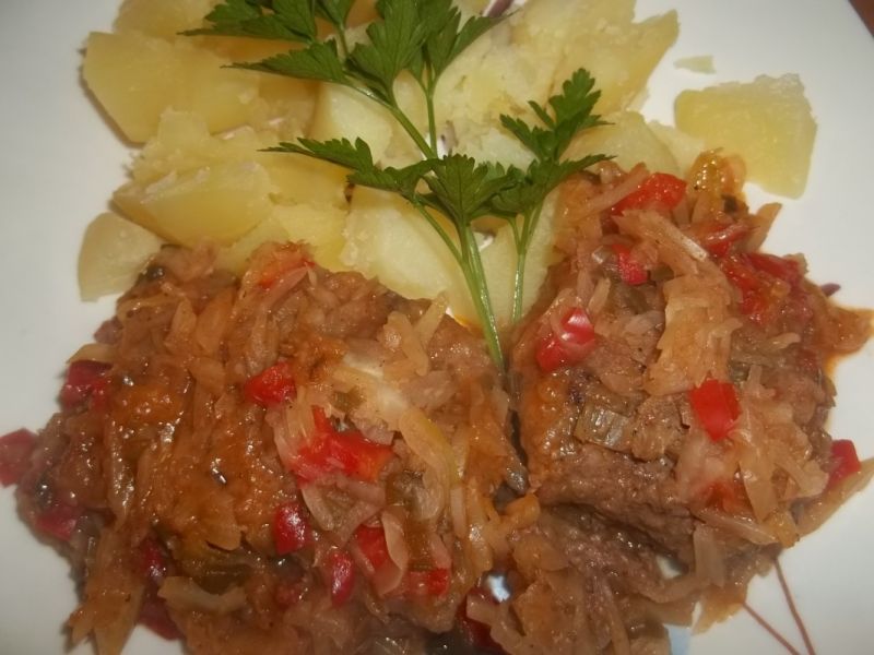 Wątróbka w warzywach