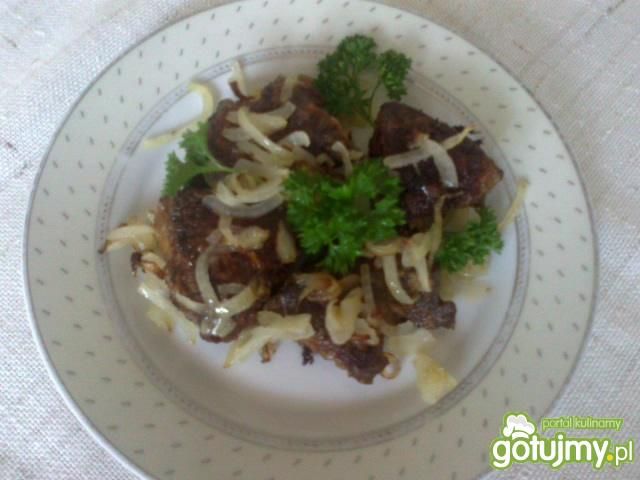 Wątróbka wieprzowa z cebulką wg Megg Wątróbka wieprzowa z cebulką wg Megg