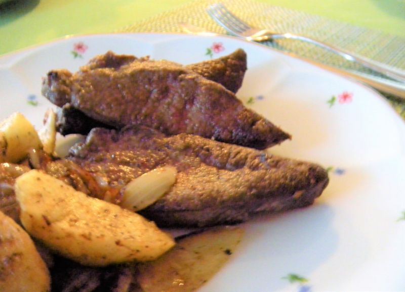 Wątróbka wołowa smażona