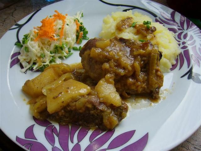 Wątróbka z jabłkami pyszna