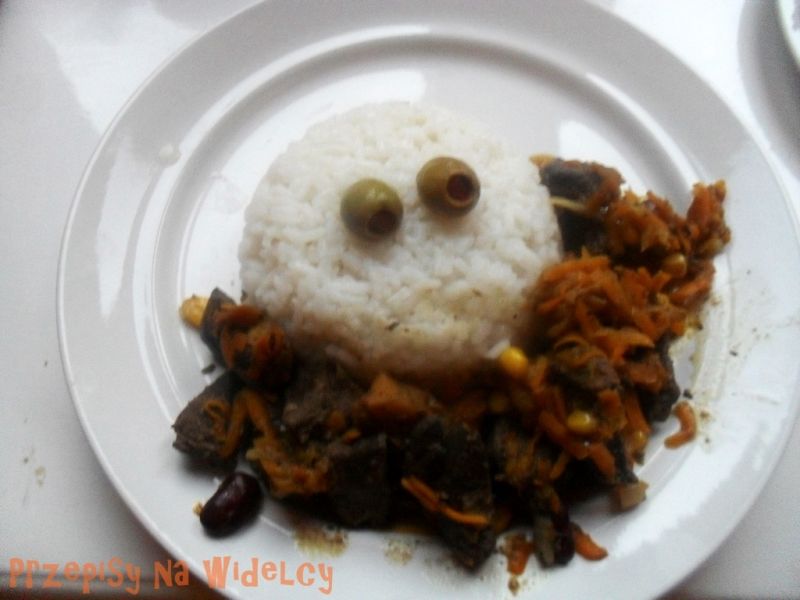 Wątróbka z jabłkiem i marchwią