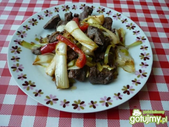 Wątróbka z papryką.