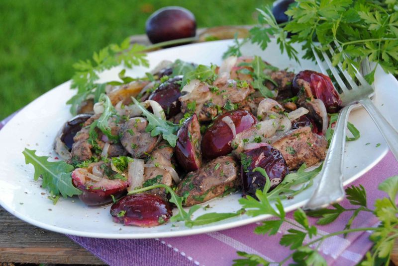 Wątróbka ze śliwką Wątróbka ze śliwką