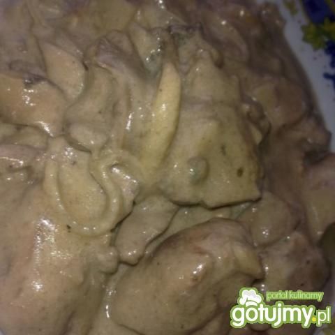 Wątróbki w sosie pieczarkowym Wątróbki w sosie pieczarkowym