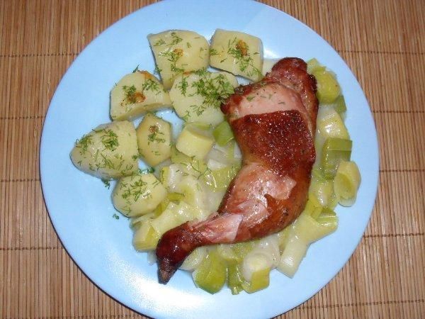 Wedzone udka z porami.