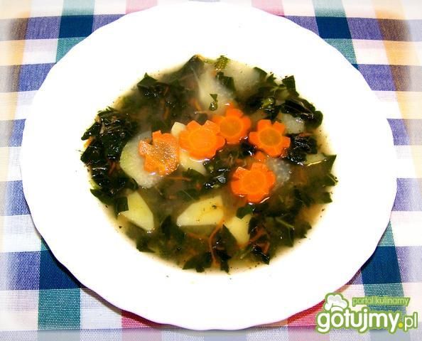 Wegańska zupa kalarepkowa.