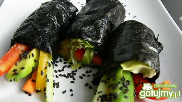 Wegańskie „sushi” bez ryżu Wegańskie „sushi” bez ryżu