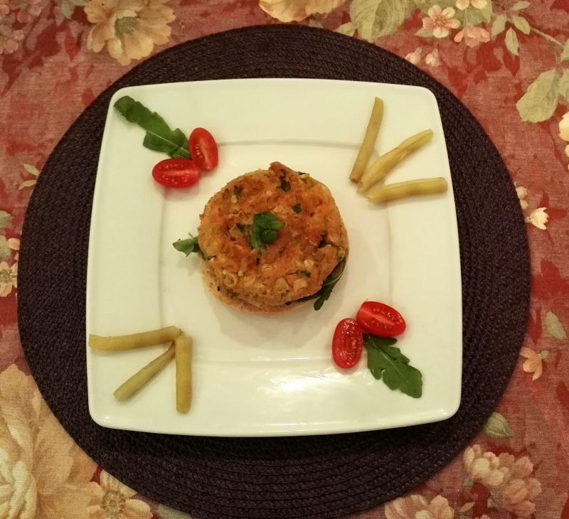 Wege-burger z fasolki szparagowej Wege-burger z fasolki szparagowej