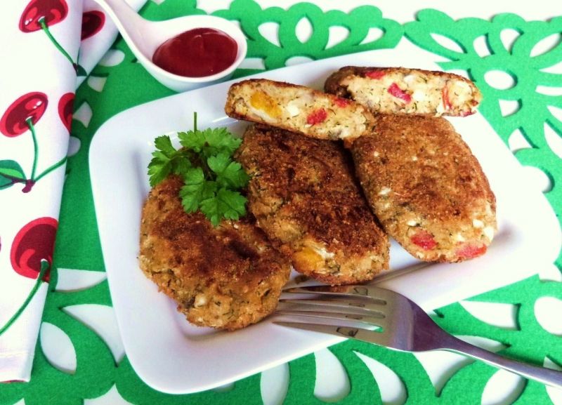 Wegetariańskie kotlety z kapusty pekińskiej  Wegetariańskie kotlety z kapusty pekińskiej