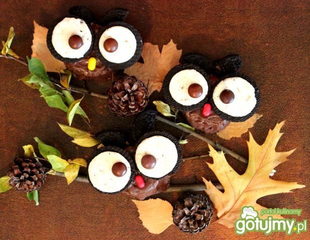 Wesołe sówki na Halloween Wesołe sówki na Halloween