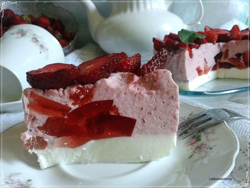 White-red-pink- sernik na zimno w wersji light