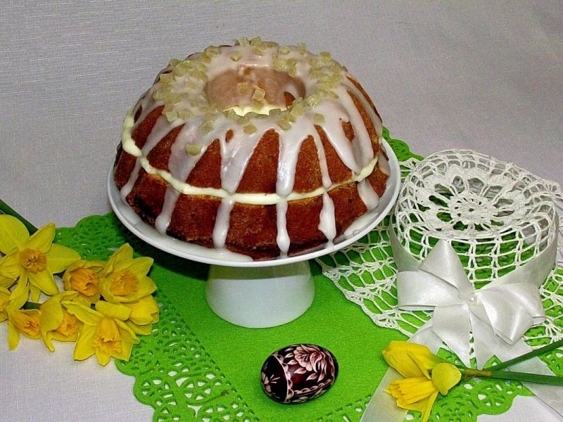Wielkanocna cytrynowa babka z kremem  Wielkanocna cytrynowa babka z kremem