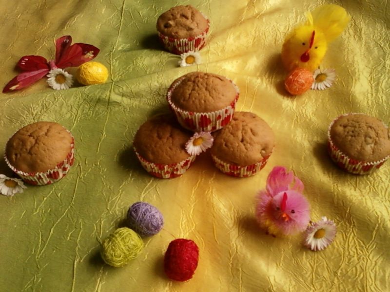 Wielkanocne herbaciane babeczki