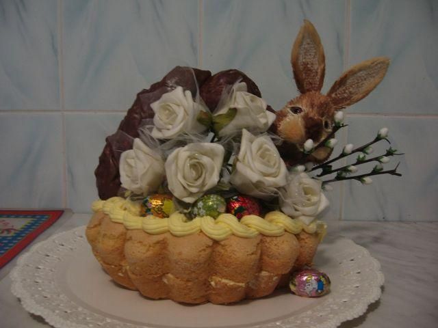 wielkanocny tort koszyk