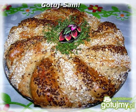 Wielkanocny wieniec owsiano lniany