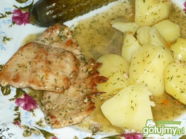 Wieprzowe bitki w sosie koperkowym