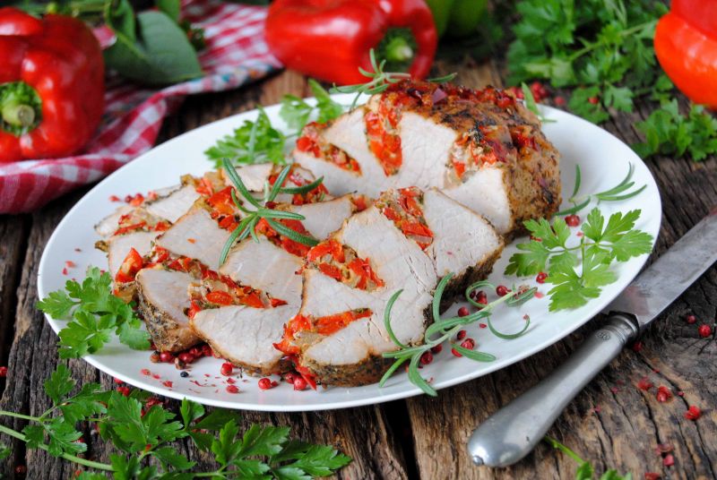 Wieprzowina z czerwoną papryką