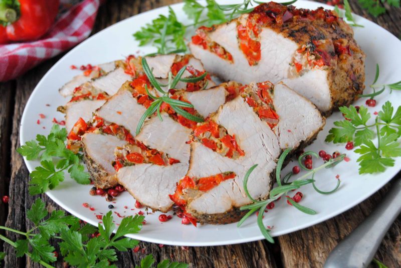 Wieprzowina z czerwoną papryką