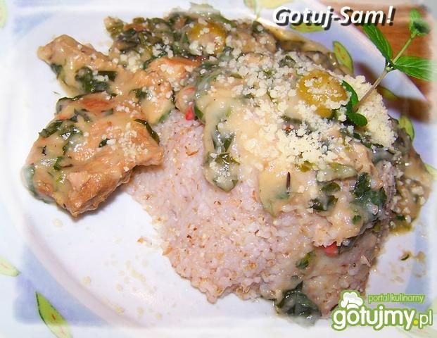 Wieprzowina z kaszą perłową. Wieprzowina z kaszą perłową.